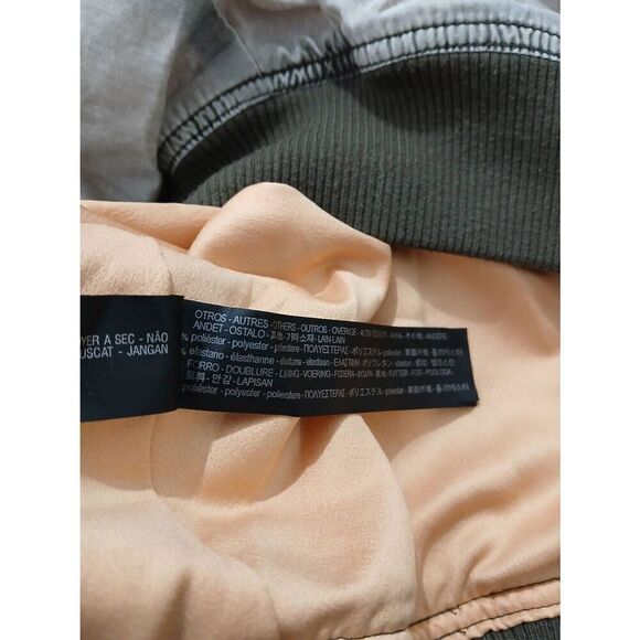 Zara collection womens medium gray graphic printed art wear bomber jacket - Picture 8 of 8